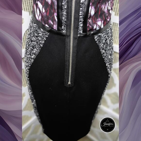 RACHEL Rachel Roy NWT Women's Mixed Media Sleeveless Sheath Dress Size 10 - Picture 9 of 12